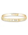 Messika 18k Gold Move Noa Diamond Cisele Textured Bangle Bracelet