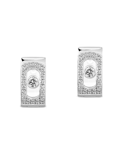 Messika 18k Gold Move Noa Diamond Pave Hoop Earrings, 0.30 Tcw In Metallic