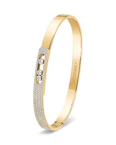 Messika 18k Gold Move Noa Semi-pave Diamond Bangle Bracelet