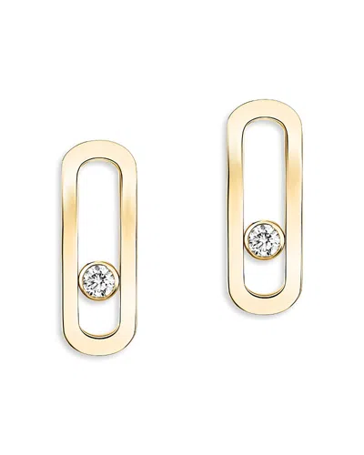 Messika 18k Gold Move Uno Diamond Oval Drop Earrings