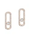Messika 18k Gold Move Uno Diamond Pave Oval Statement Earrings