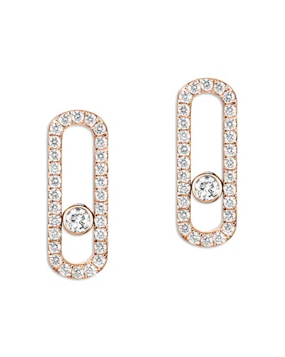 Messika 18k Gold Move Uno Diamond Pave Oval Statement Earrings