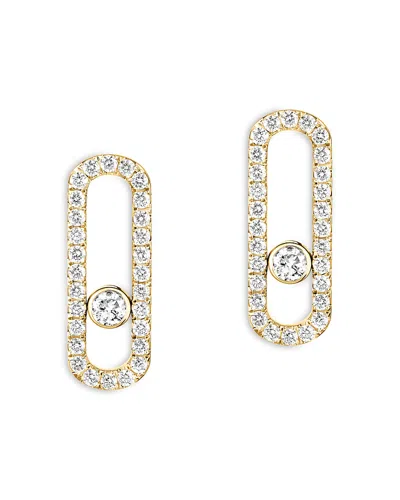 Messika 18k Gold Move Uno Diamond Pave Oval Statement Earrings