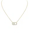 Messika 18k Gold So Move Diamond Oval Pendant Necklace, 17.71 In Gold