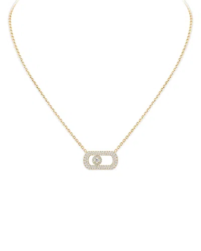 Messika 18k Gold So Move Diamond Oval Pendant Necklace, 17.71