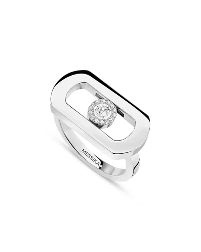 Messika 18k Gold So Move Diamond Oval Signet Ring In Metallic