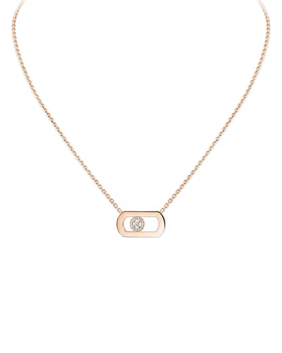 Messika 18k Rose Gold So Move Diamond Oval Pendant Necklace, 17.71