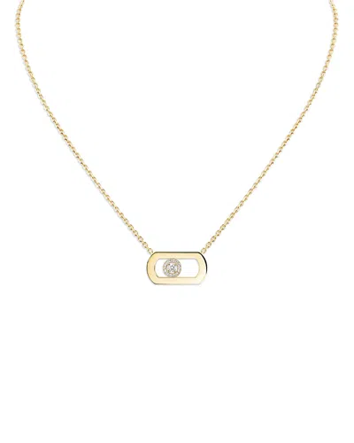 Messika 18k Rose Gold So Move Diamond Oval Pendant Necklace, 17.71
