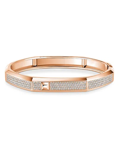 Messika 18k White Gold Diamond Moderniste Pave Bangle Bracelet In Pink
