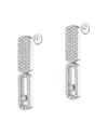 Messika 18k White Gold Imperial Move Diamond Pave Drop Earrings In Gold