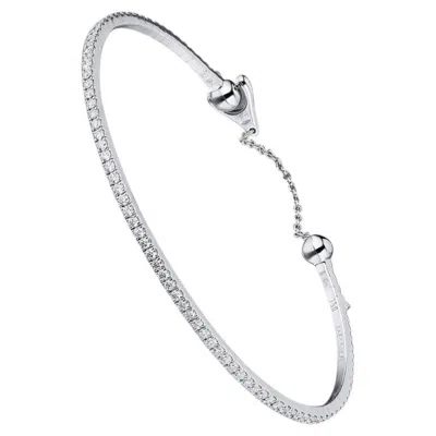 Pre-owned Messika 18k White Gold  Skinny Bracelet Diamonds