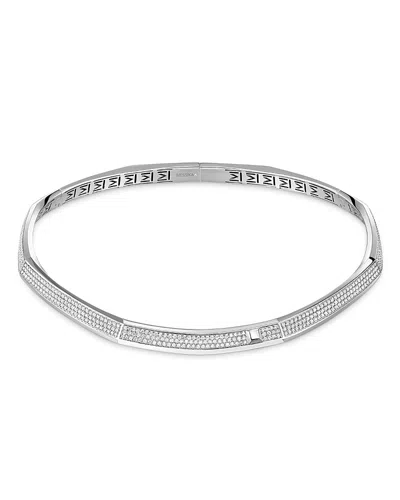 Messika 18k White Gold Moderniste Diamond Choker Necklace, 13-15 In Metallic