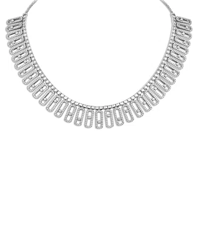 Messika 18k White Gold Move Iconica Diamond Statement Necklace, 30 In Metallic