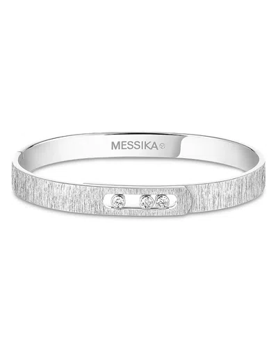 Messika 18k White Gold Move Noa Diamond Bangle Bracelet In Metallic