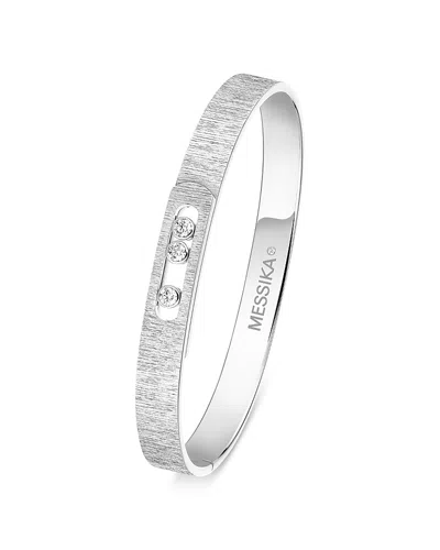 Messika 18k White Gold Move Noa Diamond Bangle Bracelet In Metallic