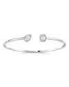 Messika White Gold And Diamond My Twin Bangle In Silver