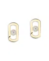 Messika 18k White Gold So Move Diamond Halo Oval Drop Earrings In Gold
