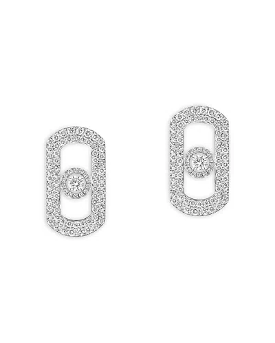 Messika 18k White Gold So Move Diamond Statement Earrings In Metallic