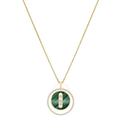 MESSIKA MESSIKA 18K YELLOW GOLD MALACHITE LUCKY MOVE DIAMOND NECKLACE