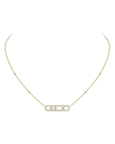 Messika 18k Yellow Gold Move Classique Diamond Pave Collar Necklace, 17.7