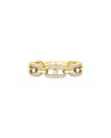 Messika 18k Yellow Gold Move Link Diamond Pave Chain Ring In Gold