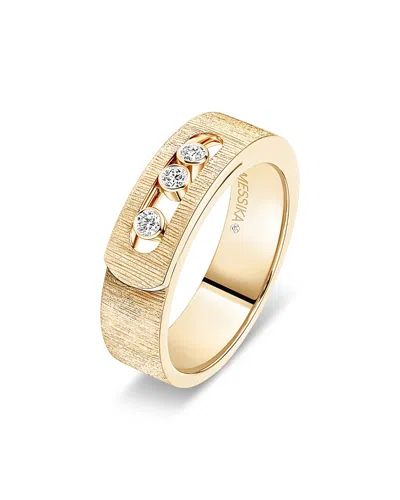 Messika 18k Yellow Gold Move Noa Diamond Cisele Textured Ring