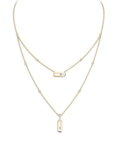 Messika 18k Yellow Gold Move Uno Diamond Layered Necklace