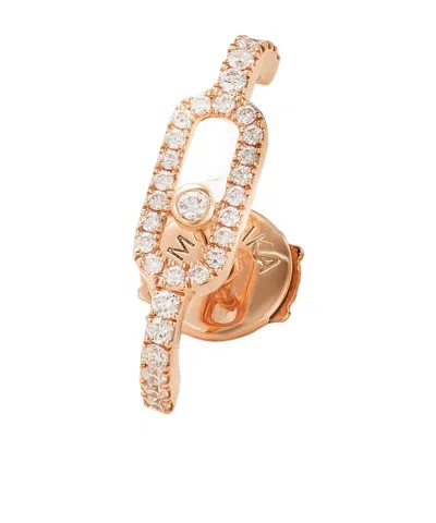 Messika 18karat Rosegold Stud Earrings In Gold