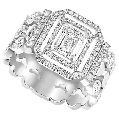 Pre-owned Messika 18kt White Gold Diamond D-vibes Ring, 0.50ct, France