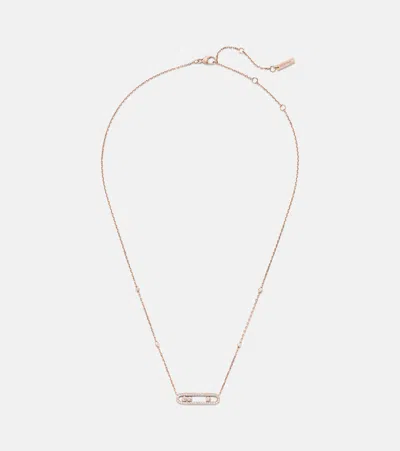 Messika Baby Move 18kt Rose Gold Necklace With Diamonds