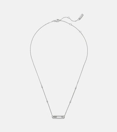 Messika Baby Move 18kt White Gold Necklace With Diamonds In Metallic