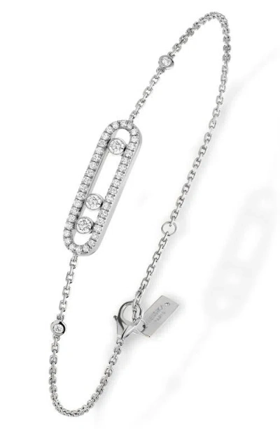 Messika Baby Pavé Move Diamond Bracelet In White Gold/diamond