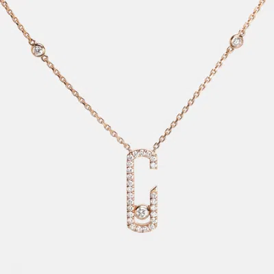 Messika By Gigi Hadid Move Addiction Diamond 18k Rose Gold Necklace In Multi
