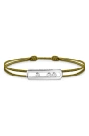 Messika Care Diamond Cord Bracelet In White Gold
