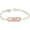 Messika Care Diamond Friendship Bracelet In Pink Gold