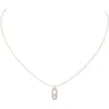 Messika Care Diamond Pavé Pendant Cord Necklace In White