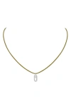 Messika Care Diamond Pavé Pendant Cord Necklace In Gold