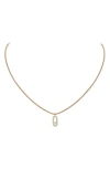Messika Cares Pavé 18ct White-gold And 0.09ct Diamond Cord Necklac In Yellow Gold