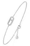 Messika Care Diamond Pavé Station Chain Bracelet In White Gold