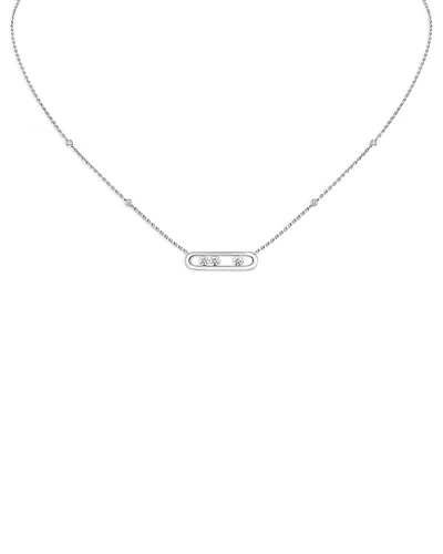 Messika Diamond Baby Move Necklace In 18k Gold, 17.7, 0.14 Tcw In Metallic
