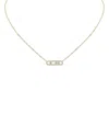 Messika Diamond Baby Move Pave Necklace In 18k Gold, 17.7, 0.33 Tcw In Gold