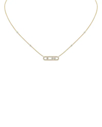 Messika Diamond Baby Move Pave Necklace In 18k Gold, 17.7, 0.33 Tcw