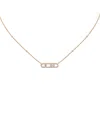 Messika Diamond Baby Move Pave Necklace In 18k Gold, 17.7, 0.33 Tcw In Gold