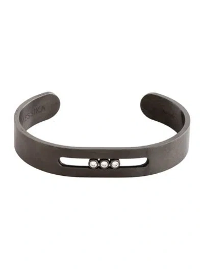 Pre-owned Messika Diamond Move Cuff, 6.75" In Multicolor