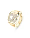 Messika Diamond Move Joaillerie Pave Signet Ring In 18k Gold, 0.27 Tcw In Gold
