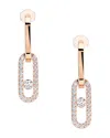 Messika Diamond Move Link Earrings In 18k Gold, 0.85 Tcw