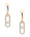 Messika Diamond Move Link Earrings In 18k Gold, 0.85 Tcw In Gold