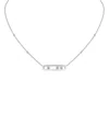 Messika Diamond Move Necklace In 18k Gold, 16.5, 0.3 Tcw In Metallic