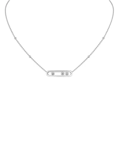 Messika Diamond Move Necklace In 18k Gold, 16.5, 0.3 Tcw In Metallic