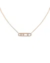 Messika Rose Gold And Diamond Move Classique Pavé Necklace